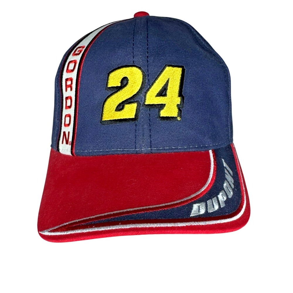 Winners Circle Jeff Gordon 24 NASCAR Hat Navy Red Adjustable DuPont NEW
